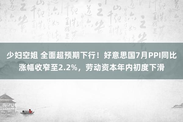 少妇空姐 全面超预期下行！好意思国7月PPI同比涨幅收窄至2.2%，劳动资本年内初度下滑