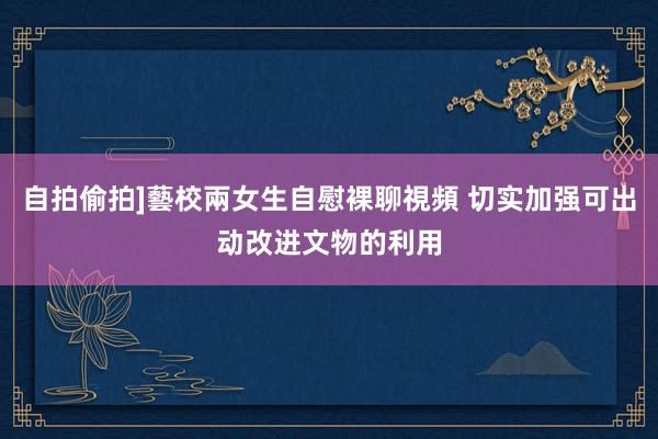 自拍偷拍]藝校兩女生自慰裸聊視頻 切实加强可出动改进文物的利用