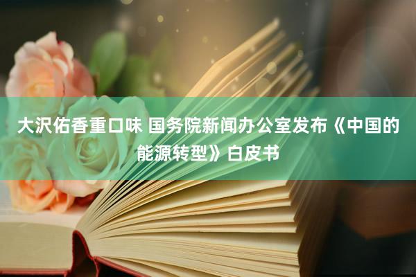 大沢佑香重口味 国务院新闻办公室发布《中国的能源转型》白皮书