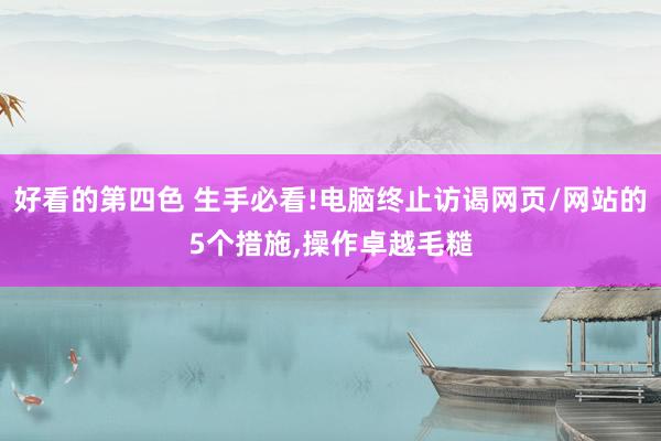 好看的第四色 生手必看!电脑终止访谒网页/网站的5个措施，操作卓越毛糙