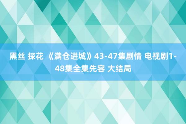 黑丝 探花 《满仓进城》43-47集剧情 电视剧1-48集全集先容 大结局